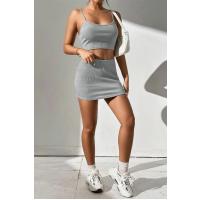 Ngiysem Gri Etekli Crop Takım BN6574G