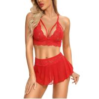 Bella Notte Özel Bölgesi Açık Kırmızı Etekli Bralet Sütyen Takım 16016