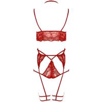 Bella Notte Kırmızı Dantel Harnes Detaylı Seksi İç Çamaşırı 16026