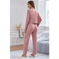 Bella Notte Viskon Pudra  3 Lü Trend Crop Takım 7014