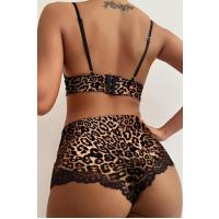 Bella Notte Leopar Seksi Çok Şık Yüksek Bel Şortlu Takım 18501