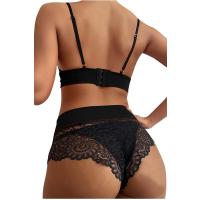 Bella Notte Siyah Seksi Çok Şık Yüksek Bel Şortlu Takım 18502