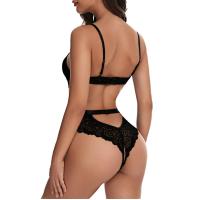 Bella Notte Siyah Dantelli Özel Bölgesi Açık Babydoll Gecelik 15050