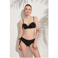 Bella Notte Dolgulu Siyah Puanlı Bikini Takım N45T