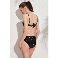 Bella Notte Dolgulu Siyah Puanlı Bikini Takım N45T