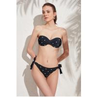 Bella Notte Dolgulu Siyah Puanlı Bikini Takım N47T