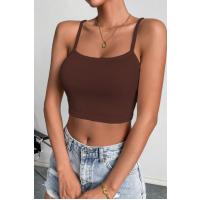 Bella Notte Kahverengi İp Askılı Crop BN6571K