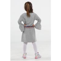 Casabony Magic Girl Gri Örme Kız Elbise BN-005