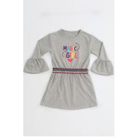 Casabony Magic Girl Gri Örme Kız Elbise BN-005