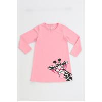 Casabony Muzip Zürafa Kız Çocuk Pembe Elbise  BN-044