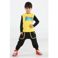 Casabony Original T-rex Sarı - Siyah Pantolon + T-shirt Takım BN-014