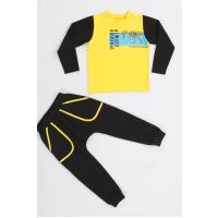 Casabony Original T-rex Sarı - Siyah Pantolon + T-shirt Takım BN-014
