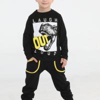 Casabony Out Dino Siyah Baggy Pantolon + T-shirt Takım  BN-016