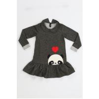 Casabony Panda Gold Simli Kız Elbise BN-018
