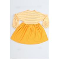 Casabony Sunflower Sarı Çizgili Kız Elbise  BN-054
