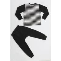 Casabony Up Çizgili Erkek Çocuk Pantolon + T-shirt Takım  BN-031