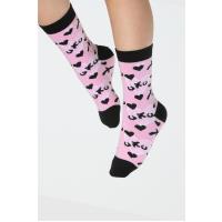 Casabony Xo Desenli Pembe Kız Çocuk Çorap BN-063