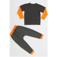 Casabony Yes No Antrasit Baggy Pantolon + T-shirt Takım BN-037