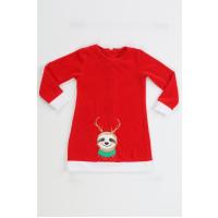 Casabony Like Deer Kırmızı Kadife Kız Çocuk Elbise  BN-071