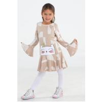 Casabony Princess Bej Fırfırlı Kız Çocuk Elbise BN-035