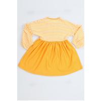 Casabony Sunflower Sarı Çizgili Kız Elbise  BN-054