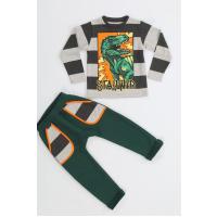 Casabony Yeşil T-rex Cepli Baggy Pantolon + T-shirt BN-042